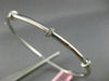 ESTATE .30CT DIAMOND 14KT WHITE GOLD PAST PRESENT FUTURE CIRCLE BANGLE BRACELET