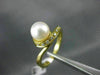 ESTATE .18CT DIAMOND & AAA SOUTH SEA PEARL 18KT YELLOW GOLD SWIRL RING #4560