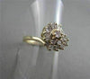 ESTATE .40CT MULTI CUT DIAMOND 14KT YELLOW GOLD FLOWER CLUSTER COCKTAIL RING