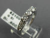 ESTATE .60CT DIAMOND 14KT WHITE GOLD 3 STONE WEDDING ANNIVERSARY RING #22946