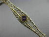 ANTIQUE .30CT AAA AMETHYST 14K 2 TONE GOLD HANDCRAFTED FILIGREE PIN BROOCH 26093