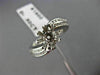 ESTATE .50CT DIAMOND 18K WHITE GOLD 2 ROW WAVE SEMI MOUNT ENGAGEMENT RING #23371