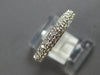 .98CT DIAMOND 14KT WHITE GOLD 3D CLASSIC 2 ROW ETERNITY WEDDING ANNIVERSARY RING