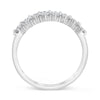 LARGE 2CT DIAMOND 14K WHITE GOLD MARQUISE & ROUND 3 ROW WEDDING ANNIVERSARY RING