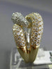 ESTATE LARGE 4.54CT DIAMOND 14KT WHITE & YELLOW GOLD 3D LOVE KNOT INFINITY RING