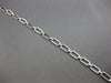 ESTATE WIDE & LONG 1.28CT DIAMOND 14K WHITE GOLD MULTI OVAL LINK TENNIS BRACELET