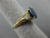 ESTATE 3.36CT DIAMOND & SAPPHIRE 14KT YELLOW GOLD TRILLION ENGAGEMENT RING 10469
