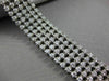 ESTATE WIDE & LONG 9.80CT ROUND DIAMOND 14K WHITE GOLD MULTI ROW TENNIS BRACELET