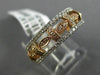 ESTATE WIDE .81CT DIAMOND 14K WHITE & ROSE GOLD ETERNITY WEDDING ANNIVERSAY RING