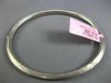 ESTATE .40CT DIAMOND 14KT WHITE GOLD 3D 11 STONE MATTE AND SHINY BANGLE BRACELET