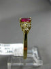 ESTATE 1.23CT DIAMOND & AAA RUBY 14KT YELLOW GOLD 3D OVAL ENGAGEMENT RING #2451
