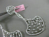 ESTATE EXTRA LARGE 3.10CT DIAMOND 14KT WHITE GOLD OPEN FILIGREE HANGING EARRINGS