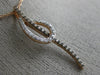 ESTATE .24CT WHITE & CHOCOLATE FANCY DIAMOND 14KT ROSE GOLD 3D ELONGATED PENDANT