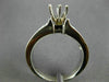WIDE .96CT DIAMOND 14KT WHITE GOLD 3D PRINCESS SEMI MOUNT ENGAGEMENT RING #18891