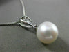 ESTATE .15CT DIAMOND 14K WHITE GOLD 3D SOUTH SEA PEARL ETOILE FLOATING PENDANT