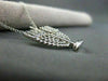 ANTIQUE .09CT DIAMOND 14KT WHITE GOLD 3D CLASSIC FILIGREE MENORAH PENDENT #2325