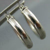 ESTATE SMALL 14KT WHITE GOLD 3D CLASSIC HANDCRAFTED HOOP EARRINGS #25135