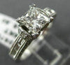 ESTATE GIA LARGE 1.71CT DIAMOND 14KT WHITE GOLD MILGRAIN ENGAGEMENT RING #25786