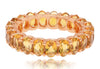 4.62CT AAA CITRINE 14KT ROSE GOLD 3D CLASSIC OVAL SHARED PRONG ETERNITY FUN RING