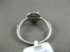 ESTATE 1.34CT DIAMOND 14KT WHITE GOLD CLASSIC HALO SEMI ETERNITY ENGAGEMENT RING