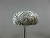 ESTATE WIDE .50CT DIAMOND 18K WHITE GOLD 3D CRISS CROSS WEDDING ANNIVERSARY RING