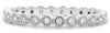 ESTATE .22CT DIAMOND 14KT WHITE GOLD ETERNITY FILIGREE WEDDING ANNIVERSARY RING