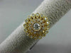 ESTATE WIDE .75CT ROUND DIAMOND 14K YELLOW GOLD 3D FILIGREE MILGRAIN FLOWER RING