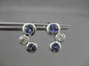 ESTATE 1.03CTW DIAMOND & AAA TANZANITE 14KT WHITE GOLD FLOATING JOURNEY EARRINGS