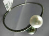 ESTATE LARGE 1.03CT DIAMOND AAA SOUTH SEA & TAHITIAN PEARL 18K BLACK GOLD BANGLE