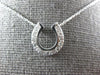 ESTATE .26CT DIAMOND 14KT WHITE GOLD CLASSIC HORSE SHOE LUCKY FUN PENDANT #26969
