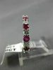 ESTATE 2.52CT ROUND CUT DIAMOND & AAA RUBY 14KT WHITE GOLD ETERNITY RING #22275