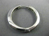 ESTATE .80CT DIAMOND 14KT WHITE GOLD CLASSIC CHANNEL HOOP HUGGIE EARRINGS #17583