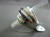 ESTATE WIDE 1.15CT DIAMOND & AAA SAPPHIRE 14KT WHITE GOLD INFINITY RING STUNNING