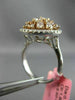 ESTATE WIDE 2.0CT MULTI COLOR DIAMOND 18KT WHITE & ROSE GOLD 3D ANNIVERSARY RING