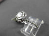 ESTATE 1.17CT ROUND DIAMOND 14KT WHITE GOLD HALO 3D SOLITAIRE ENGAGEMENT RING