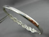 ANTIQUE 2.85CT ROUND & BAGUETTE  DIAMOND 14KT WHITE GOLD BANGLE BRACELET #1047