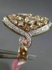 ESTATE EXTRA LARGE 3.78CT FANCY MULTI COLOR DIAMOND 18KT GOLD OVAL INFINITY RING