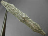 ANTIQUE VINTAGE LONG 3.35CT OLD MINE DIAMOND PLATINUM FILIGREE BROOCH PIN #1445
