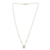 ESTATE .33CT DIAMOND 14K 2 TONE GOLD DOUBLE TEAR DROP HALO BY THE YARD NECKLACE