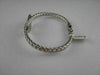 ESTATE WIDE FILIGREE MESH DIAMOND 14K WHITE GOLD BANGLE
