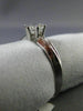 ESTATE WIDE .50CT ROUND DIAMOND 18K WHITE GOLD SOLITAIRE ENGAGEMENT RING #11347