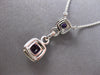 1.26CT DIAMOND & AAA AMETHYST 14K WHITE GOLD CUSHION & ROUND FUN LARIAT NECKLACE