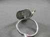 ESTATE LARGE 1.65CT DIAMOND 18K WHITE & YELLOW GOLD HANDCRAFTED FLOWER LEAF RING