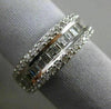 ESTATE WIDE 1.82CT ROUND & BAGUETTE DIAMOND 18KT WHITE GOLD CLASSIC WEDDING RING