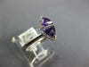 .70CT DIAMOND & AAA AMETHYST 14KT WHITE GOLD TRILLION & ROUND CRISS CROSS RING