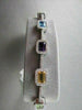 ESTATE 18KT 6.81CT MULTI COLOR EMERALD CUT SAPPHIRE & DIAMONDS GOLD BRACELET