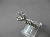 ESTATE WIDE .75CT DIAMOND 14KT WHITE GOLD PAVE SEMI MOUNT ENGAGEMENT RING #14998