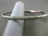 ESTATE .82CT DIAMOND 14KT WHITE GOLD 3D PAVE ROPE DESIGN BANGLE BRACELET