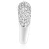 WIDE 1.67CT DIAMOND 18K WHITE GOLD MULTI ROW PAVE ROUND WEDDING ANNIVERSARY RING