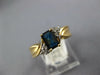 .92CT DIAMOND & AAA SAPPHIRE 14K YELLOW GOLD EMERALD CUT FRIENDSHIP PROMISE RING